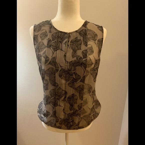 Banana Republic black/taupe blouse, size S - Picture 1 of 5